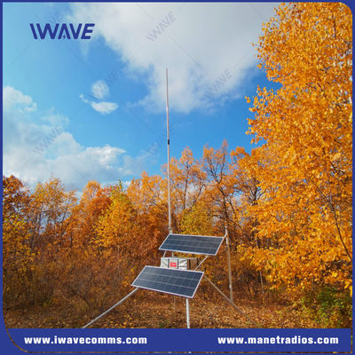 kupować Moc przesyłowa 25W 50W na żądanie Stacja bazowa RF Mesh VHF UHF zasilana energią słoneczną z 24-godzinną żywotnością baterii produkcja online
